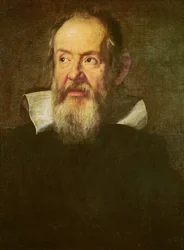 Porträtt av Galileo Galilei (1564-1642) 1636